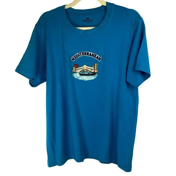 Princess Cruises Shirt, Mediterranean Italy Venice, Short Sleeves, Blue, Medium‎ - Picture 1 of 4